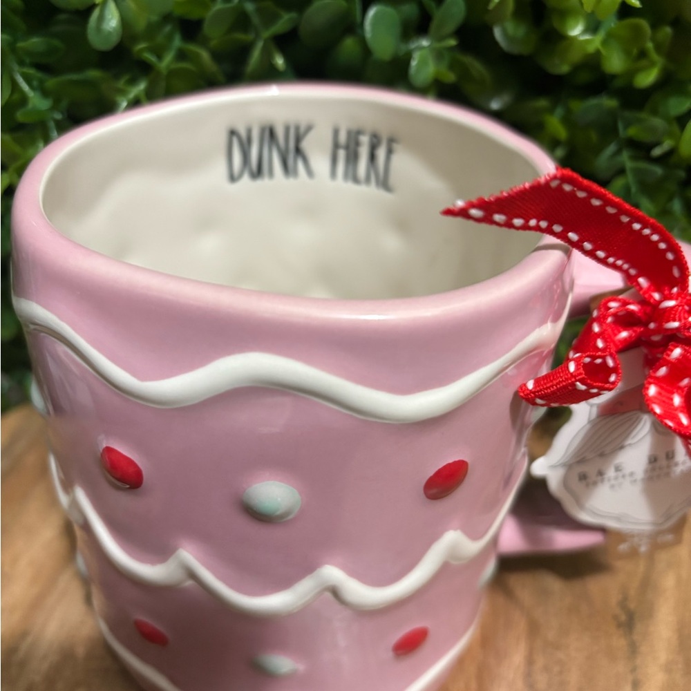 Rae Dunn NWT  Pink Polka Dot Mug - Picture 3 of 5